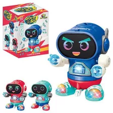 Robô Dançante Brinquedo Colorido Menino E Menina Com Luz Som
