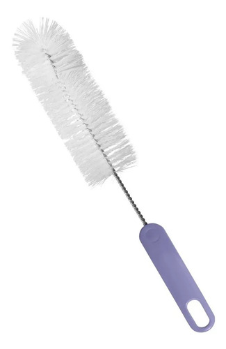 Escova P/ Lavar Garrafas Cerveja Mamadeira Nylon 38 Cm Roxo