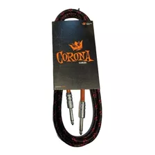 Cable Plug Plug Corona 102 3mts Textil Guitarra Bajo