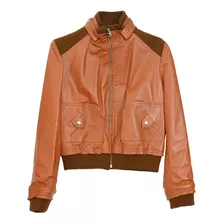 Campera Mujer Cuero Briganti Moderna Combinada Mxcp09918 03