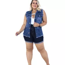 Colete Jeans Plus Size G1 G2 G3 Moda Feminina 