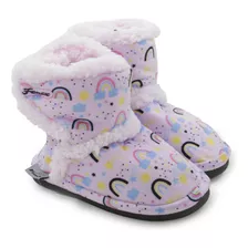 Pantufa Botinha Infantil Feminina Nuvens Fenix