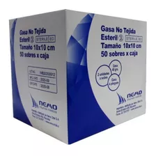 Gasa Estéril 10 X 10 Cm - 02 Cajas De 50 Unid. Marca Nemo