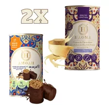 Kit 2x Paçoca Haoma Com Chocolate Branco E Cacau 2 Latas