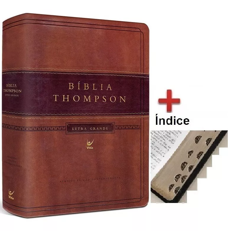Bíblia De Estudo Thompson Grande Marrom Luxo+ Índice Digital