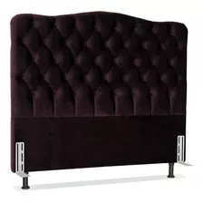 Cabeceira De Cama Box Casal 138cm Larhome Dunas Suede Vinho.