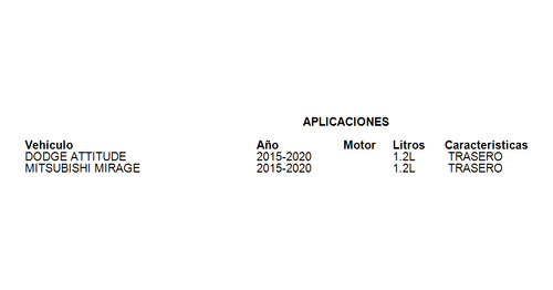 Amortiguador Trasero Mitsubishi Mirage 1.2l 2015-2020 Foto 3