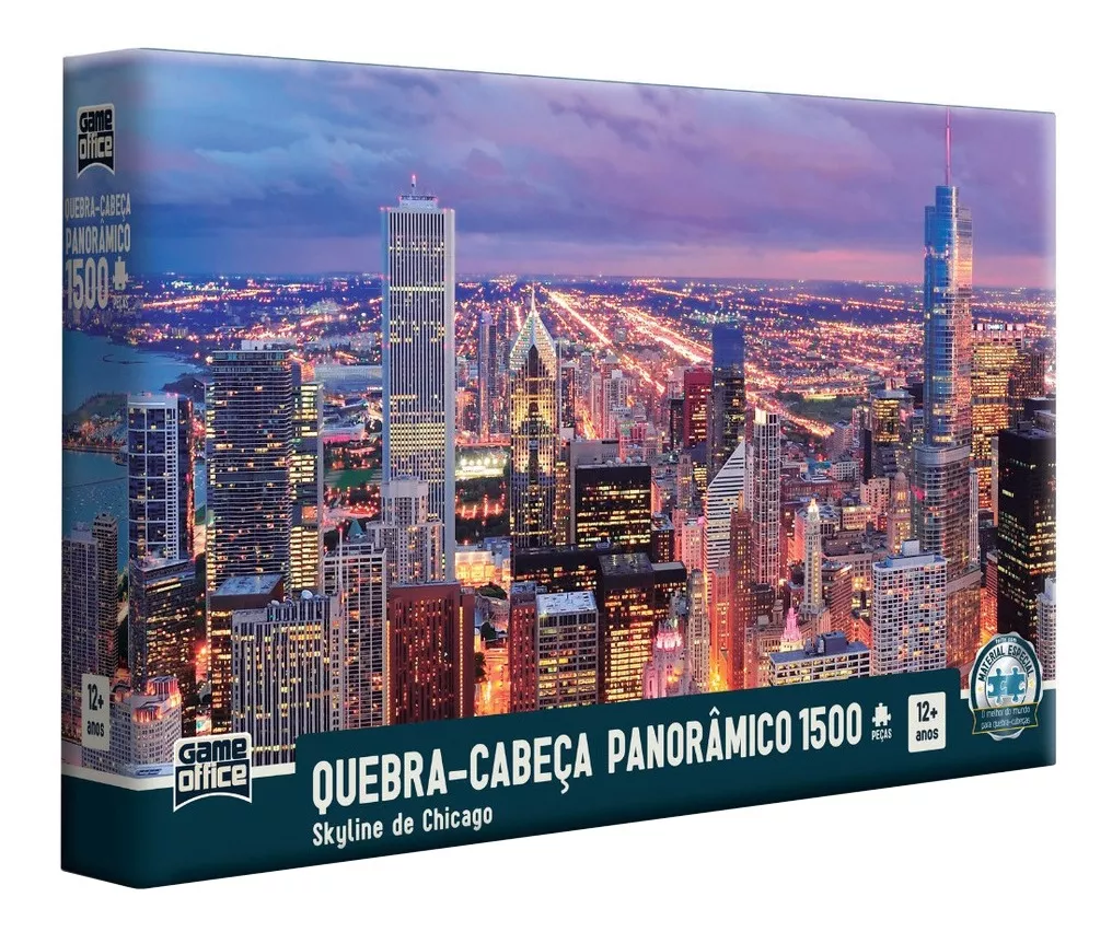 Quebra-cabeça Game Office Skyline De Chicago 2518 De 1500 Peças