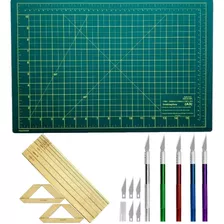 Tábua De Corte A3 45x30cm + Estilete + Régua Fio Cabelo 