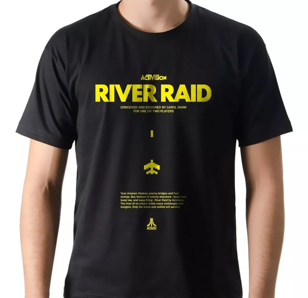 Camiseta Geek Jogo Game River Raid Atari 100% Algodão