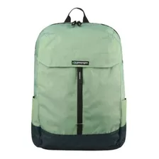 Mochila Funcional Galapagos Penguin Verde Água Com Bolsos Cor Verde-claro Desenho Do Tecido Liso