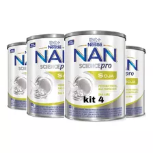 Fórmula Infantil Em Pó Nestlé Nan Soja 800g Kit C/4 Unidades