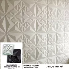 3 Forma 3d Diamantes 38x38 Abs 1,5 Molde Para Gesso/cimento