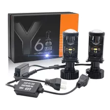 Par De Bombillos Led Y6 Con Proyector H4 + Dos Cocuyos T10