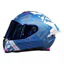 Casco Integral Axxis Hawk Sv Spiffy B7 Azul Mate 