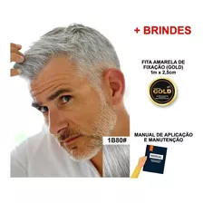  Prótese Capilar Micropele Bio Hd5 1b80# 20x25 + Fita Gold