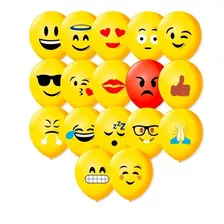 Bexiga Balões São Roque Emoticons Decorados C/ 25un Emoções