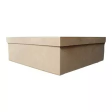 Caixa Tampa Sapato 35x35x10 Em Mdf Cru 3 Unidades