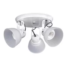 Aplique Spot Base Redonda 3 Luces Apto Ventilador / Led