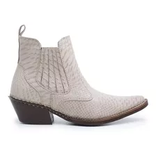 Bota Botina Country Masculina Escamada Texana Couro Legítimo