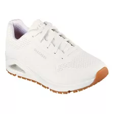 Zapatilla Skechers Uno Work Slip Resistant (wht) Mujer