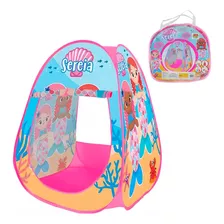 Barraca Cabana Toca Infantil Dobravel Sereia Dm Toys