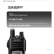 Manual Rádio Yaesu Ft4xr (português)