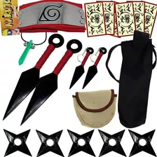 Kit Ninja Naruto Bandana Sakura Colar Tsunade + Porta Kunai 