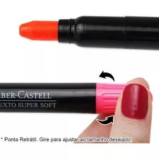 Caneta Marca Texto Supersoft Gel Faber Castell Cor Rosa