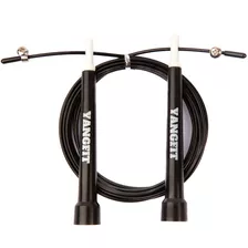 Corda De Pular Com Cabo Aço Rolamento Speed Rope 3m Cor Preto