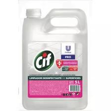 Limpiador Cuaternario Desinfectante Cif 5 Lt