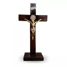 Cruz Crucifixo Mesa Em Madeira 29,5 Cm