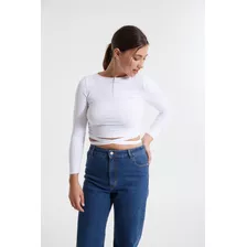 Remera Top Crop Alice Mujer System