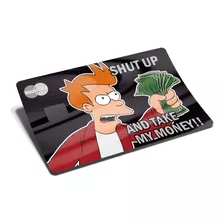 Futurama Sticker Para Tarjeta Bancaria Acabado Holográfico