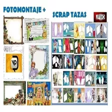 Kits Fotomontajes Sublimacion Scrap Tazas Diseños Cdr Eps Ai