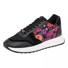 Tenis Casual Estampado Flores Itsmo Mora Tierra Oaxaca 22/26