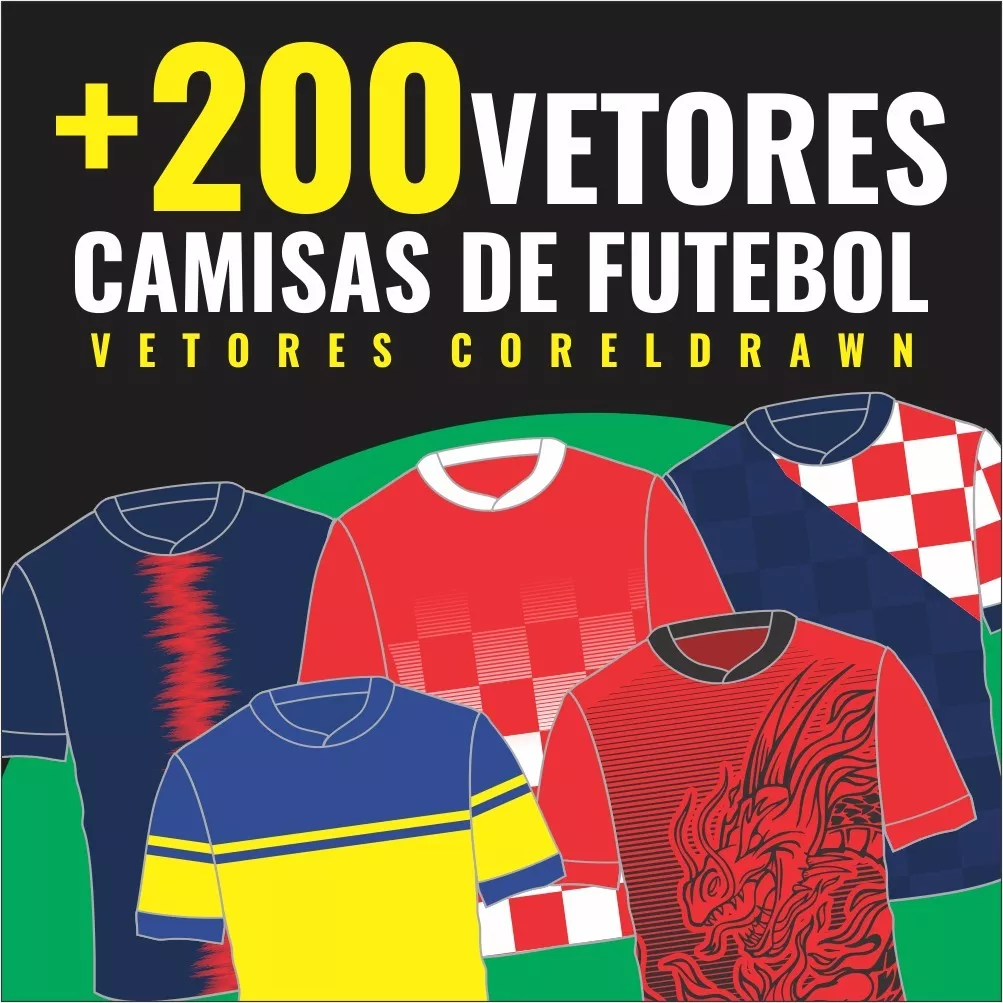 +210 Camisas De Futebol Vetorizadas Em Corel Envio Imediato