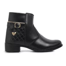 Bota Feminina Cano Curto Casual Salto Baixo Elegante Ro16