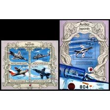 Aviones Japoneses - Mozambique 2013 - Hojita + Block Mint