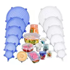 Tapas De Silicona Elásticas Alimentos X6 Reutilizable Oferta