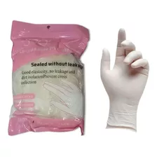 50 Luvas Latex Descartável Antialérgica Branca - Proteção