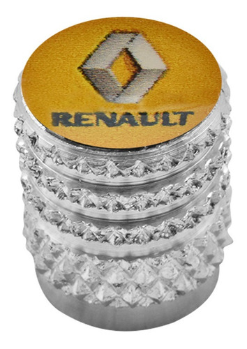 Juego Tapones Automotriz Vlvulas Llanta Logotipo Renault Foto 2