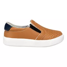 Tênis Infantil Masculino Casual Iate Slip On Marinho Jm06