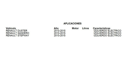 Espejo Izquierdo Piloto Renault Duster 2013 2014 2015 2016 Foto 2