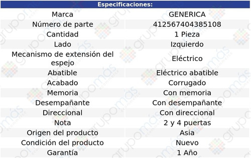 Espejo Izquierdo Tahoe Del 2007 Al 2014 Foto 2