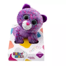 Peluche Con Movimiento Shinymals, Leopardo, Suave, Mide 10 Color Negro