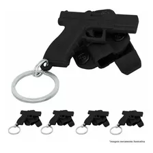 Kit 5 Chaveiros Holster Bélica - Preto