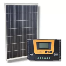 Panel Solar Mono 100w + Regulador De Carga 10 A Pwm 4 Usb 