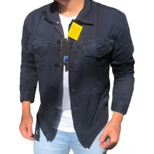 Jaqueta Sarja Masculina Premium Azul Escuro Promoção