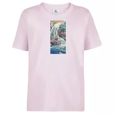 Playera Rosa De Cascada Anime A097